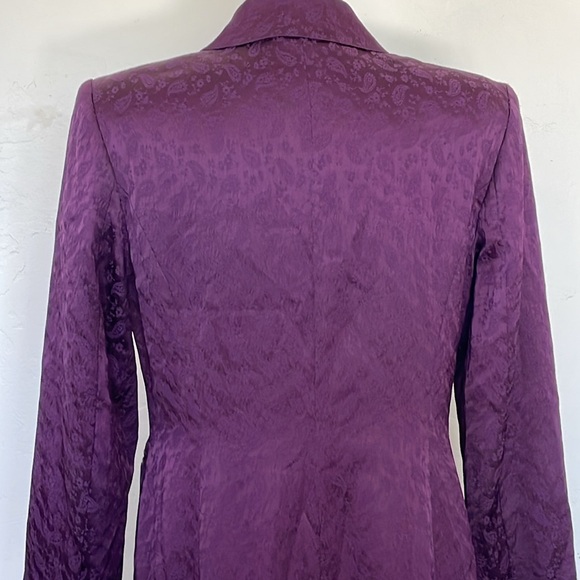 Classiques Entier Vintage Purple Long Tailored Jacket with Pockets Size 8 - Picture 8 of 11